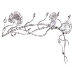 Вешалка настенная «Нимфея» (с 5-ю крючками) Античное серебро