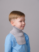 Манишка вязаная хлопковая (Жемчужно-серый)