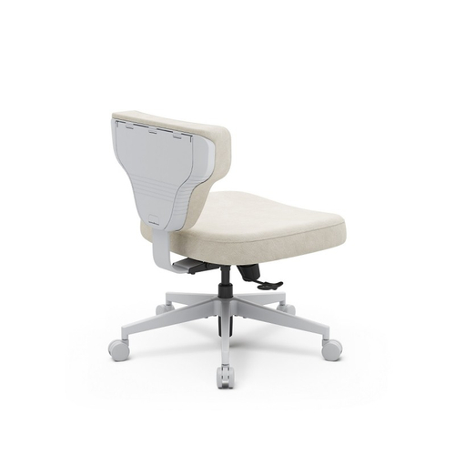 Кресло гибридной посадки FoxGear SHORTZ Fabric, размер 2 (с ноутбучным столиком), светло-серый (FG-SHORTZ-F2-OW)