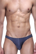 Темно-синие мужские трусы-слипы в горошек Don Moris (Размер: XL) (Цвет: темно-синий)