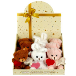 Мишки и зайцы с сердцем 3 вида, б/чипа M80306-13BNS-D (Мульти-пульти)