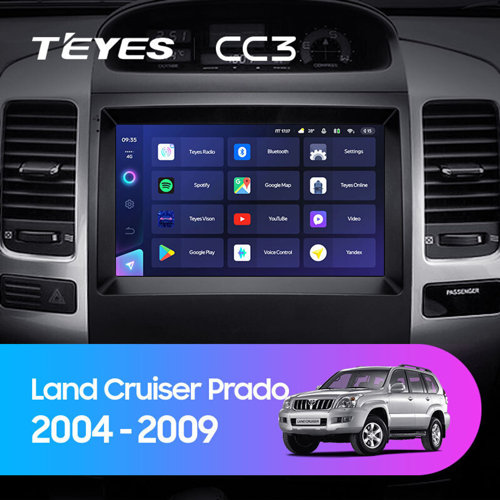Teyes CC3 9" для Toyota Land Cruiser Prado, Lexus GX 470 2004-2009