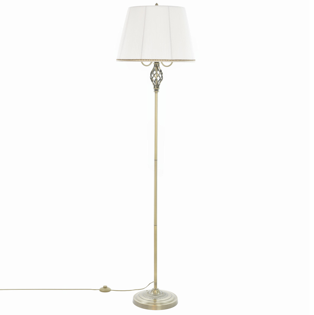 Citilux Вена CL402930 Торшер бронза с белым абажуром