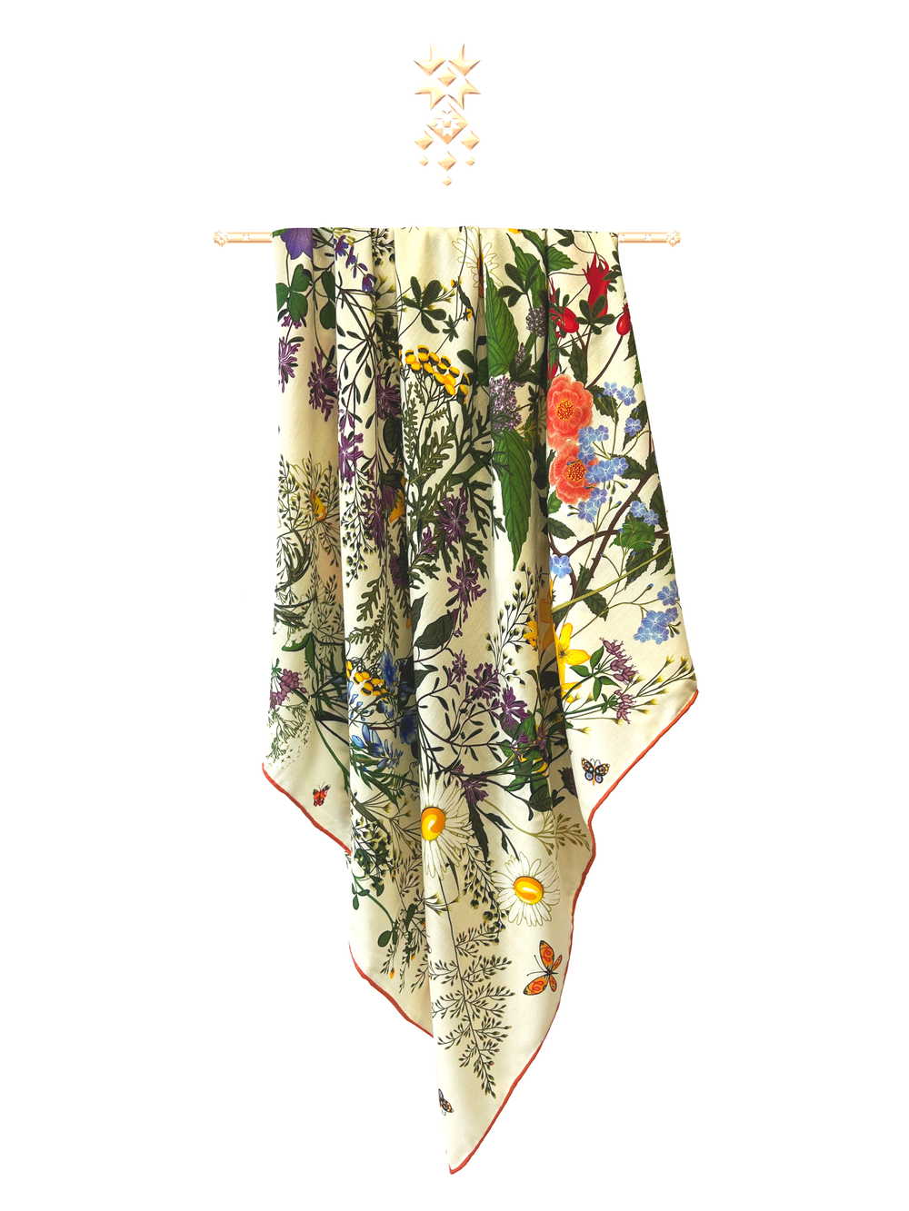 Шаль «Русский полевой букет» 100% шерсть