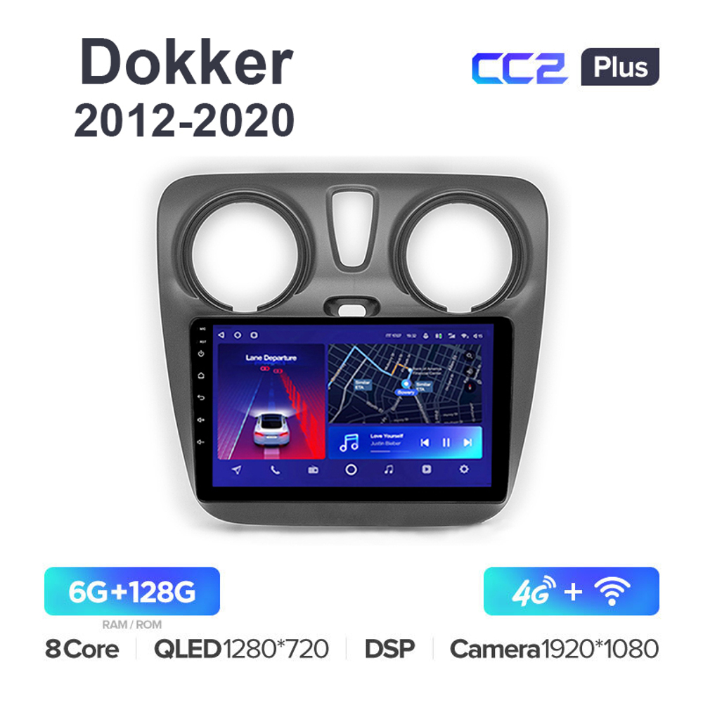 Teyes CC2 Plus 9"для Renault Dokker 2012-2020