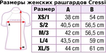 Гидрофутболка-рашгард Cressi Lady с коротким рукавом голубая