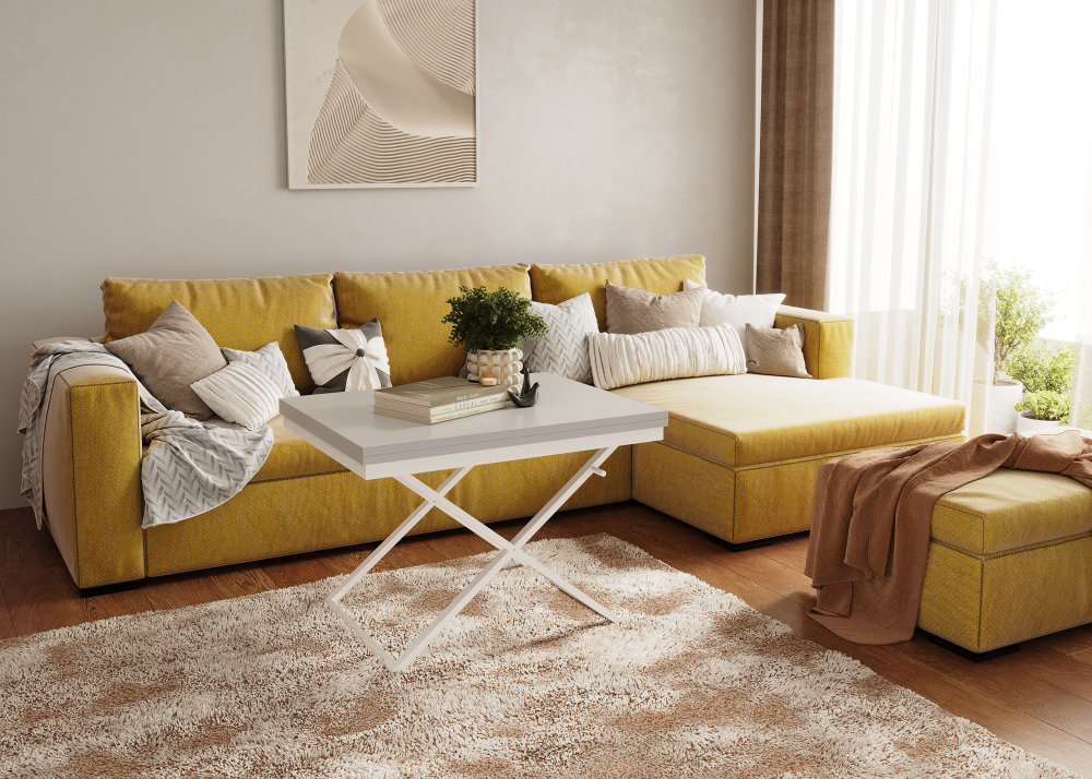 Стол-трансформер ГЗМИ Орфей 1, белый/серый