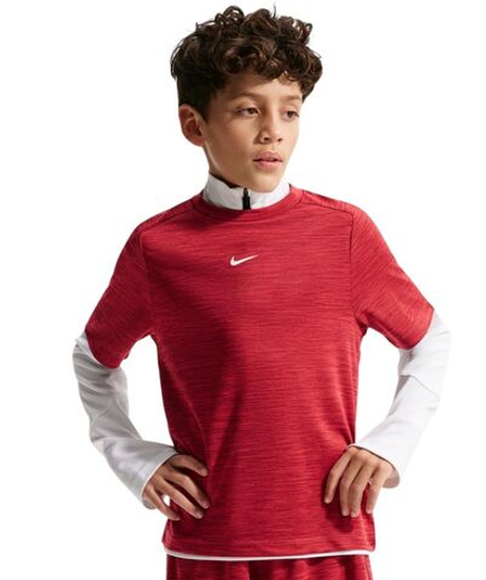 Детская теннисная футболка Nike Boys Multi Dri-FIT Short-Sleeve - red/white