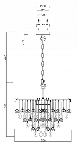 Подвесная люстра Maytoni MOD091PL-05G