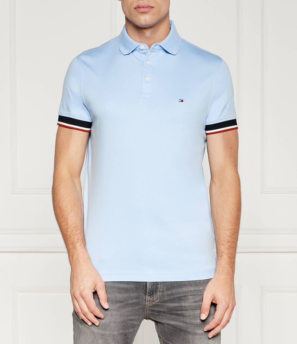 Поло Tommy Hilfiger - голубой(MW0MW35588)