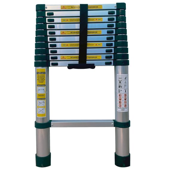 Лестница телескопическая Алюмет односекционная 11 ступеней (TLS 3.2)