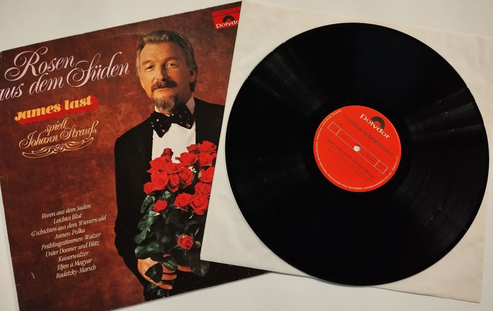 Винтажная виниловая пластинка LP James Last Spielt Johann Straus (Germany 1980)