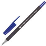 Ручка шариковая BRAUBERG "Capital", СИНЯЯ, корпус soft-touch черный, узел 0,7 мм, линия письма 0,35 мм, 141170