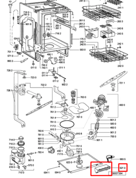 Электронный модуль для посудомоечной машины Indesit (Индезит)/ Ariston (Аристон) - 312368, 481221479775