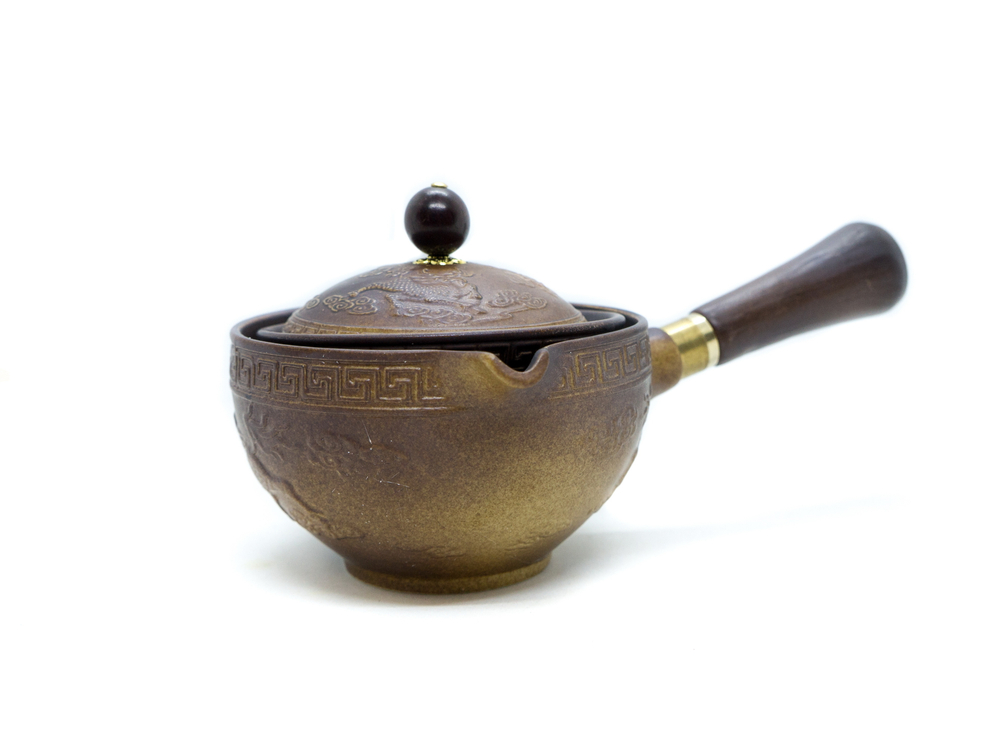 278160.3 Гайвань "Летучая гайвань Драконы",  керамика коричневый