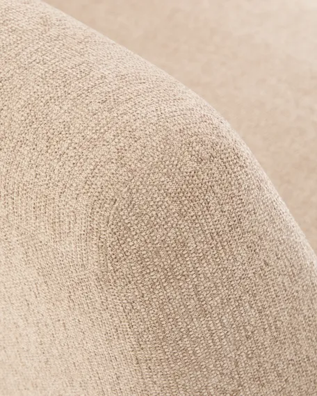 3-местный диван Amsen светло-коричневый с подлокотниками из шпона ореха