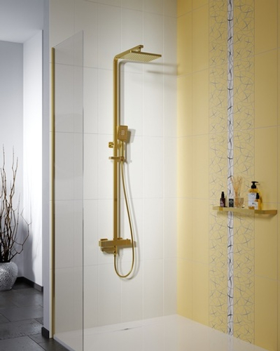 Душевая система Timo Tetra-Thermo SX-0169/17 с термостатом, золото матовое