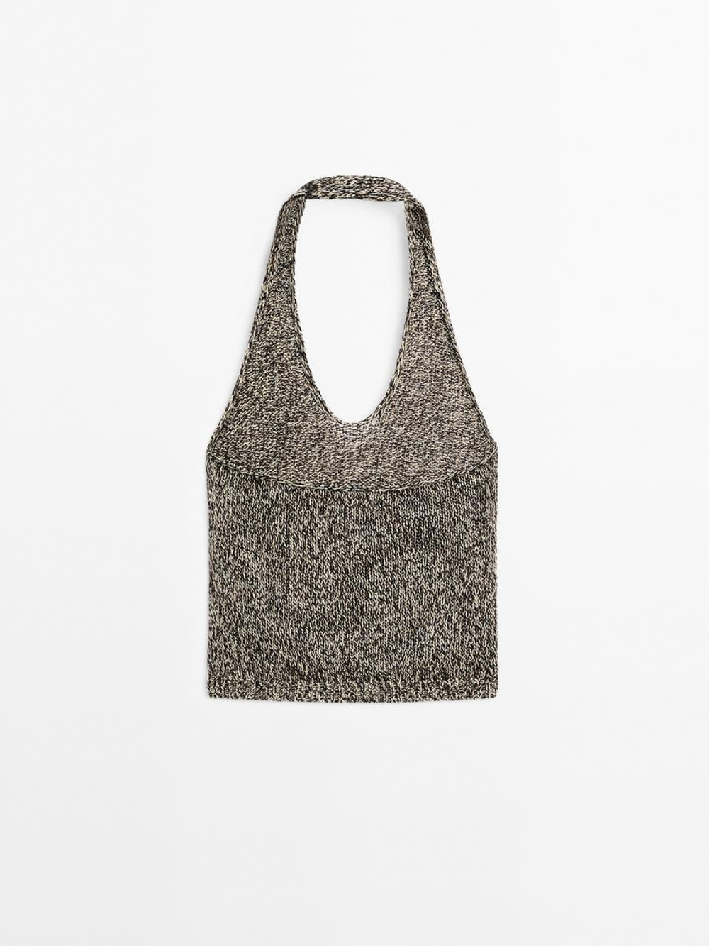 Massimo Dutti Трикотажный топ - Studio, ванильный