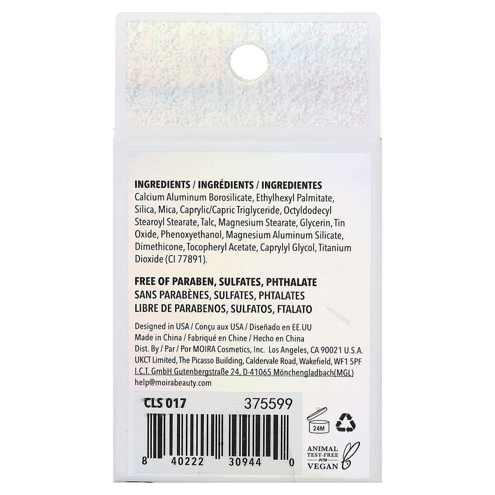 Moira Beauty, Chroma Light, тени для век, 17 опаловый, 1,4 г (0,05 унции)