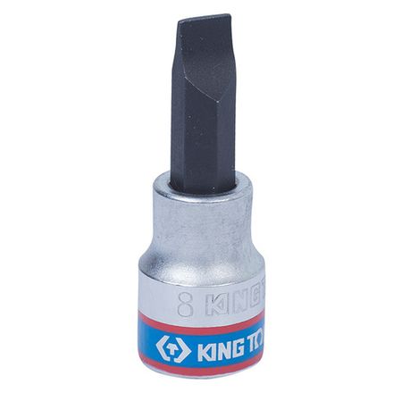 Цена на KING TONY (302208) Насадка (бита) торцевая 3/8", L = 50 мм, Slotted SL8.0