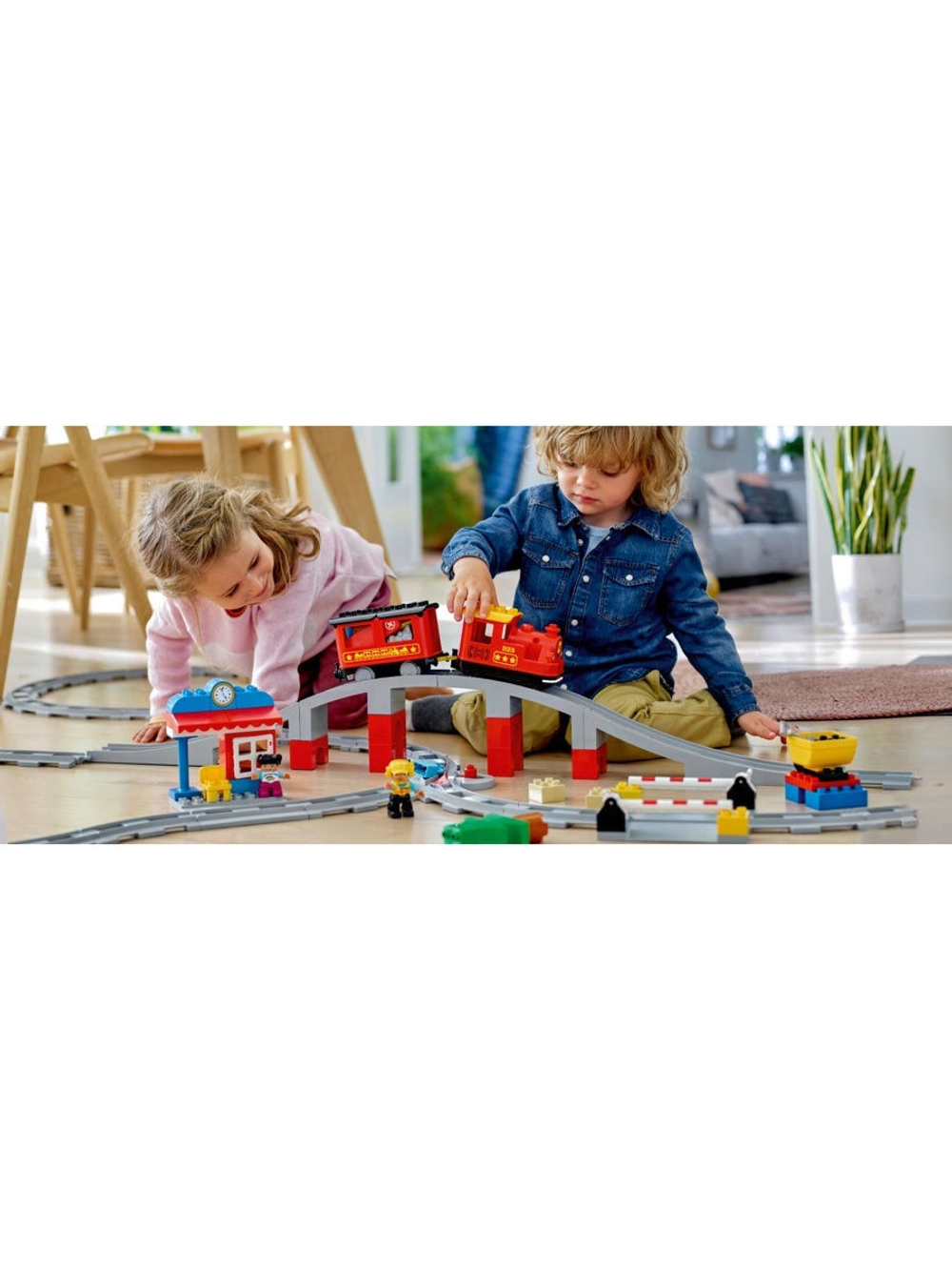 LEGO / Конструктор LEGO DUPLO Town 10874 Поезд на паровой тяге