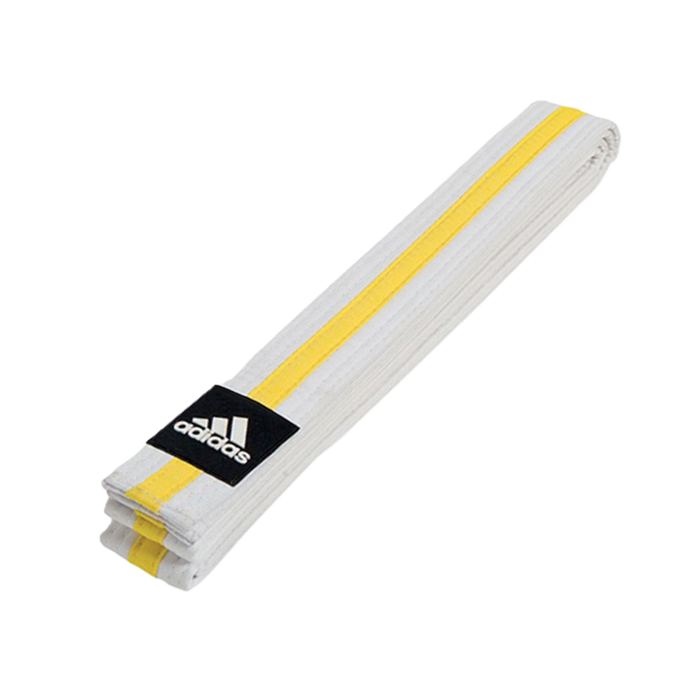 Пояс для тхэквондо Adidas Club бело-желтый