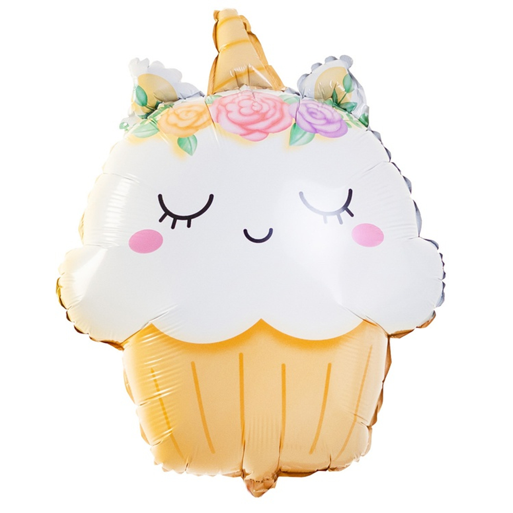 Шар Фольгированный Кекс Единорог (Ассорти)