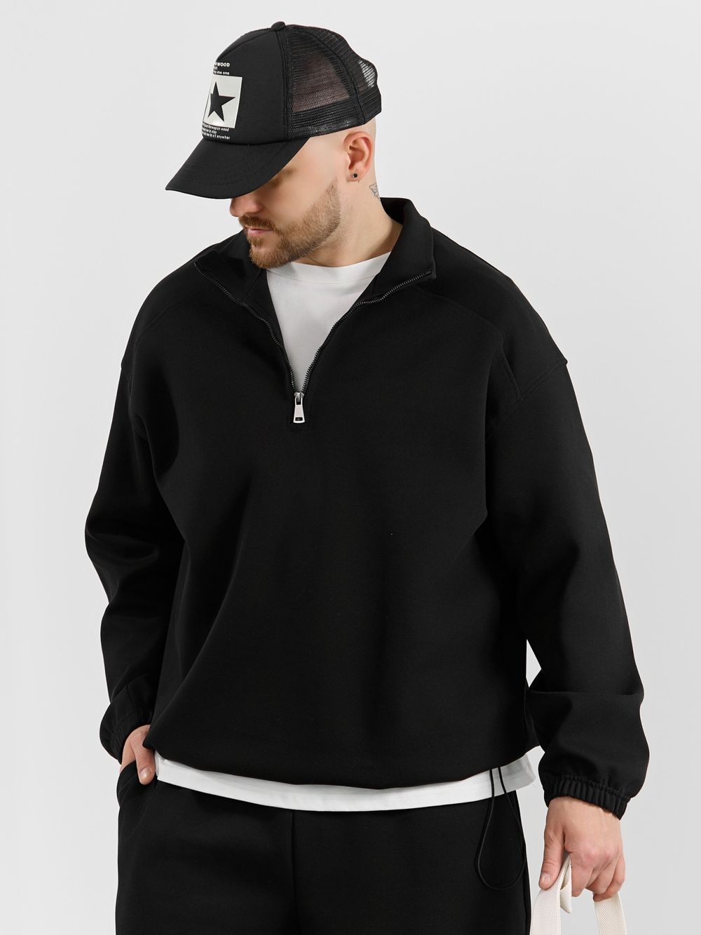 Толстовка мужская Интер-1 Виотекс ЧЁРНЫЙ