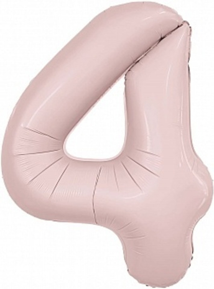 Р Цифра 4 Slim Пыльная роза (40''/102 см)