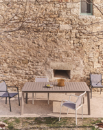 Уличный стул Luri из алюминия цвета таупе и бежевого текстиля