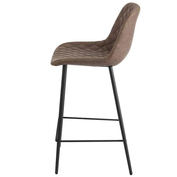 Полубарный стул Narro 66 см, коричневый на черных металлических ножках | Купить в Hallberg.ru