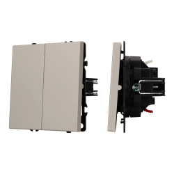 Механизм выключателя двухклавишный непроходной SWT-NOBE-MK02-SFPL-CA (230V, 10A) (Arlight, -) 059419