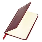 Еженедельник датированный 2025 МАЛЫЙ ФОРМАТ 95х155 мм А6, BRAUBERG "Imperial", под кожу, бордовый, 115978