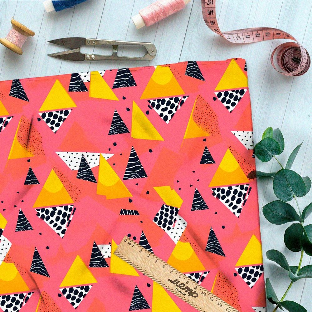 Ткань премиум интерлок абстрактные хореографии времени