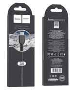Шнур USB - Type-C  3,0Ам/3,0м черный HOCO X20 #231