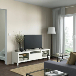 Тумба под ТВ - IKEA BESTÅ/BESTA/БЕСТО ИКЕА, 42х48х180 см, белый
