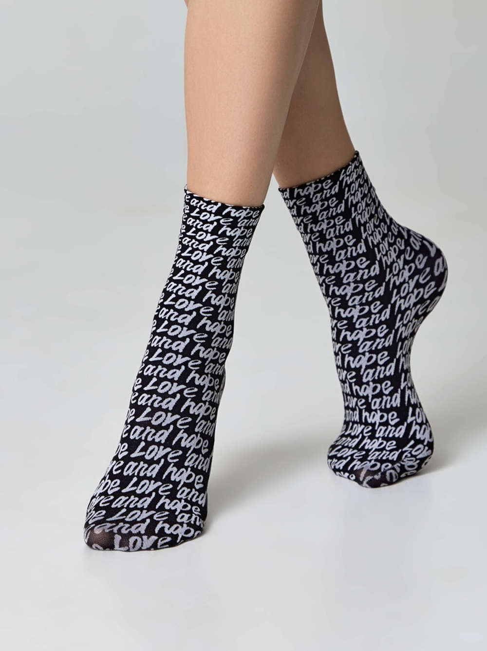 CONTE FANTASY Плотные носки с вывязанным рисунком «Love»