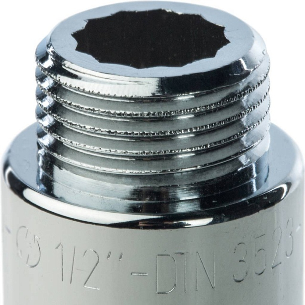 Удлинитель резьбовой STOUT SFT 0002 - 1/2" длина 80 мм (ВР/НР, латунь хромированная)