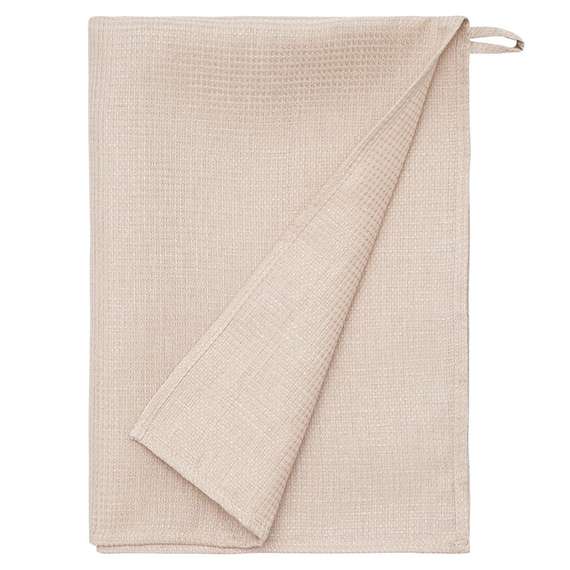 Набор из двух вафельных полотенец изо льна бежевого цвета Essential, 50х70 см