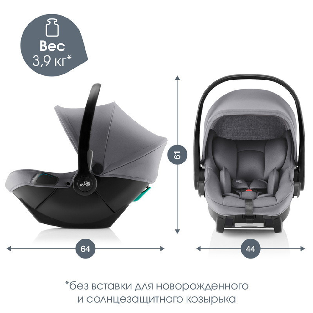Коляска 3 в 1 Britax Roemer Smile 5Z и автокресло Baby-Safe Core Frost Grey Space Black