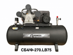 Компрессор поршневой 270.LB50 REMEZA (Белоруссия): 690 л/мин., 10 бар, ресивер 270 л., 4 кВт, 380В, габариты без упак. 1650x510x1150 мм, 180 кг.