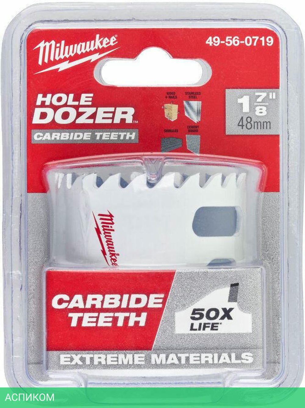 Коронка Milwaukee Hole Dozer Carbide 48мм (49560719)