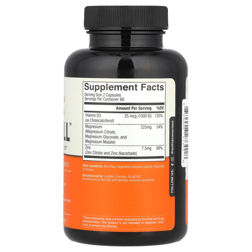 Live Conscious, MagWell™, улучшенная формула 3 в 1, 120 капсул