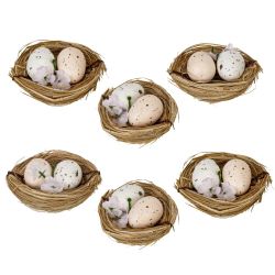 GAEM Набор из 6-ти изделий декоративных "Гнездо пасхальное" (6*3), L16,5 W11,5 H3 см