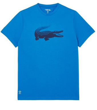 Мужская теннисная футболка Lacoste Tennis x Daniil Medvedev - небесный