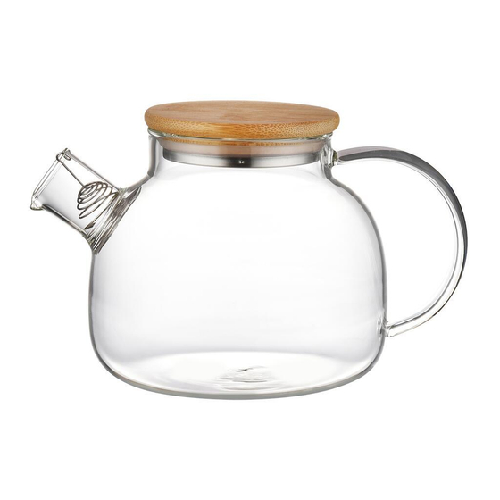 Чайник 400 мл с фильтром дерев. крышка d 10,3 см h 9,5 см термостекло P.L. Proff Cuisine [1]