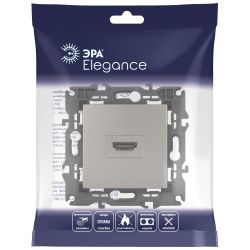 Розетка ЭРА Elegance 14-3114-16 HDMI, титан