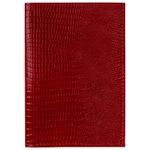 Обложка для паспорта натуральная кожа ящерица, без тиснения, красная, BRAUBERG, 238190