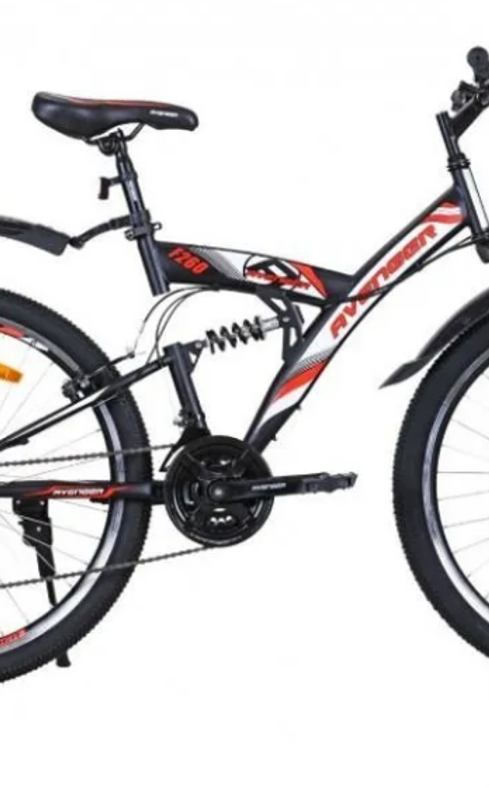 Велосипед 26" AVENGER F260, черный/оранжевый неон, 18"