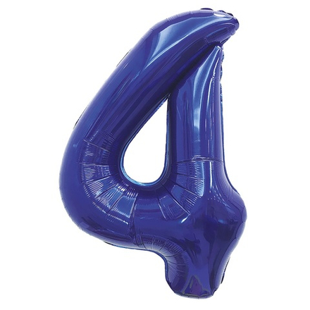 Цифра 4 синий е76